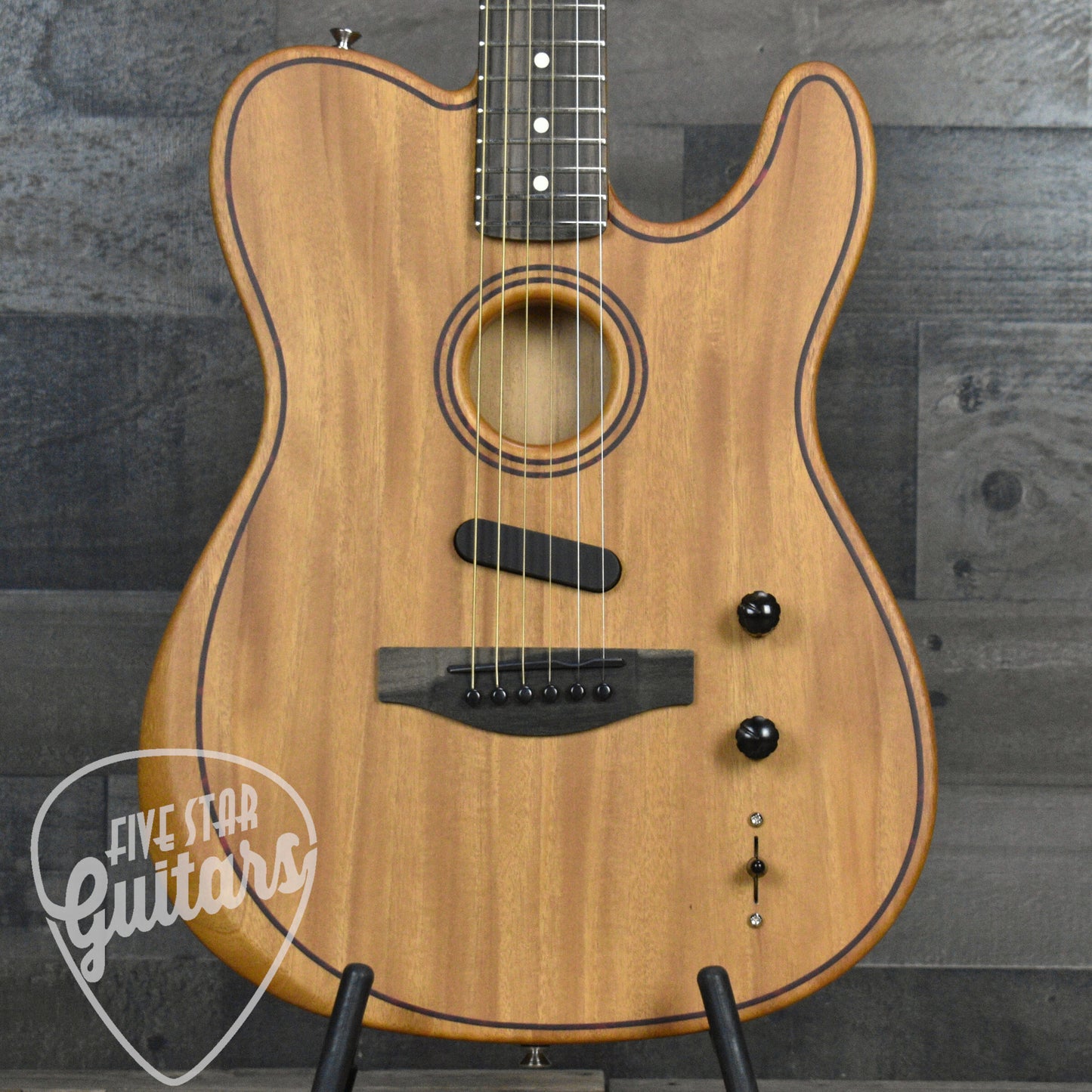 Fender American Acoustasonic Telecaster All-Mahogany - Natural with Deluxe Gig Bag