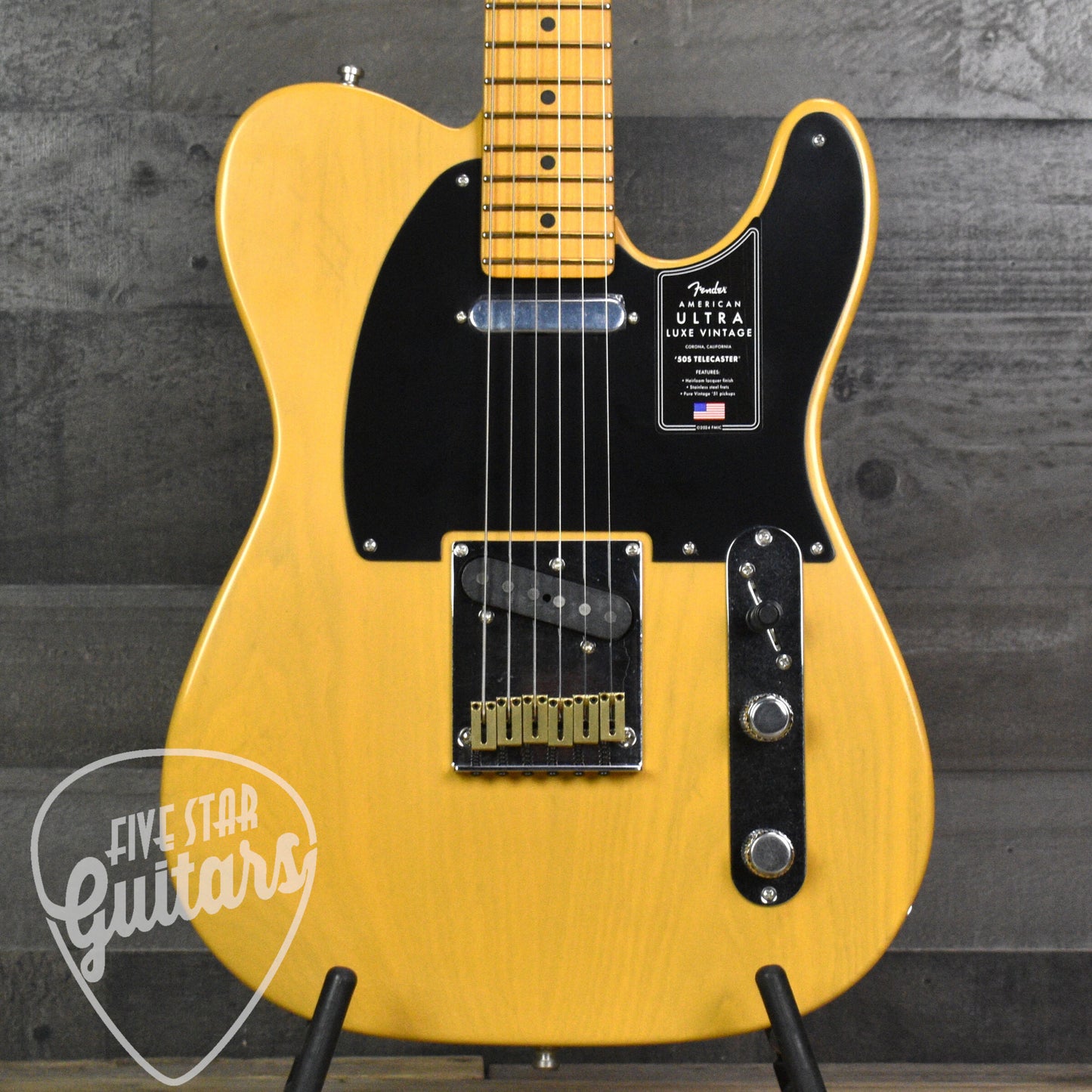 Fender American Ultra Luxe Vintage '50s Telecaster - Butterscotch Blonde with Fender Deluxe Hardshell Case