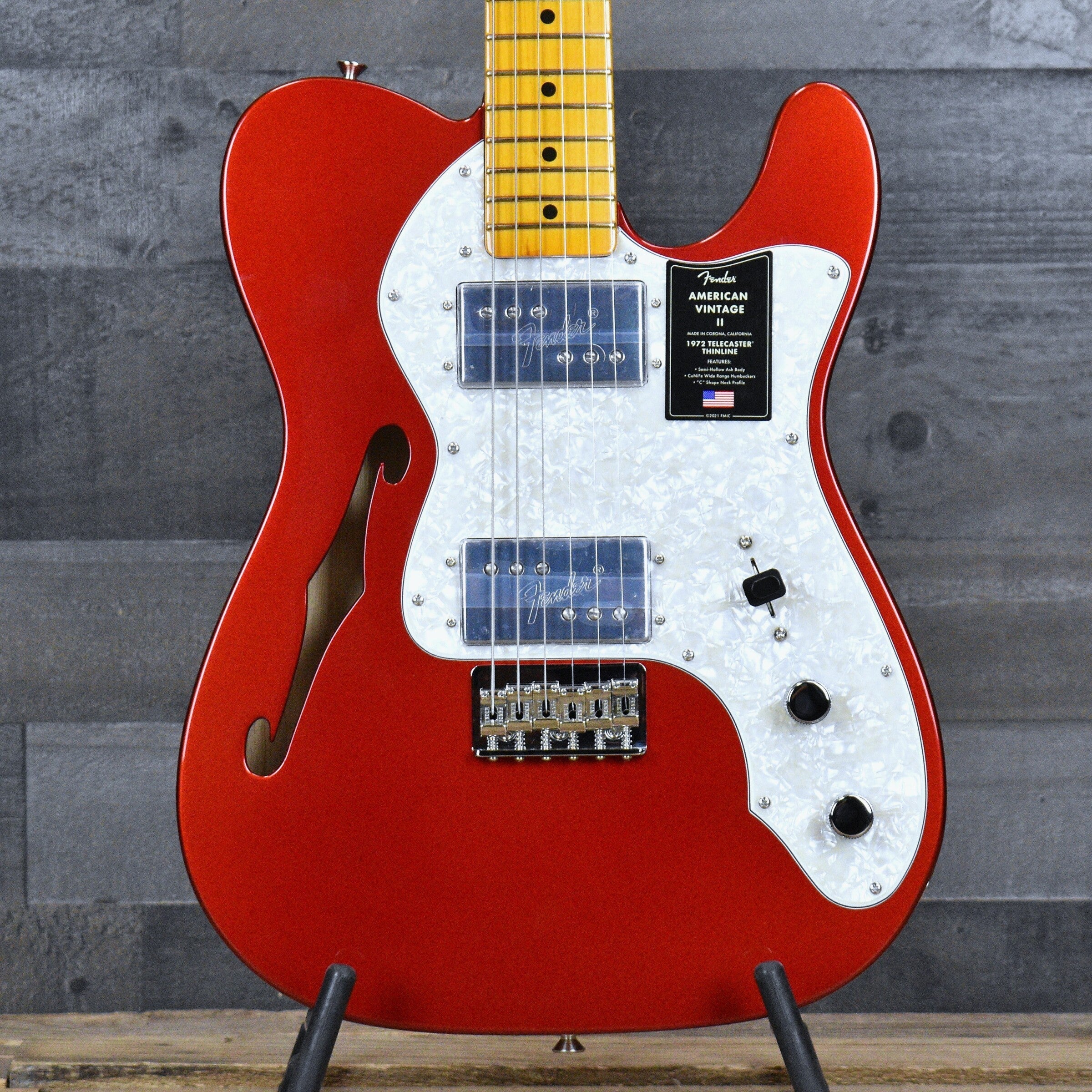 Fender American Vintage II 1972 Telecaster Thinline - Candy Apple