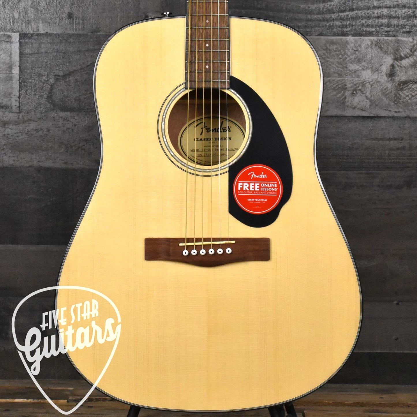 Fender CD-60S Dreadnought Acoustic Guitar Pack V2 - Natural