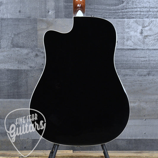 Fender California Standard Redondo CE Spruce Top Ivory Pickguard - Black