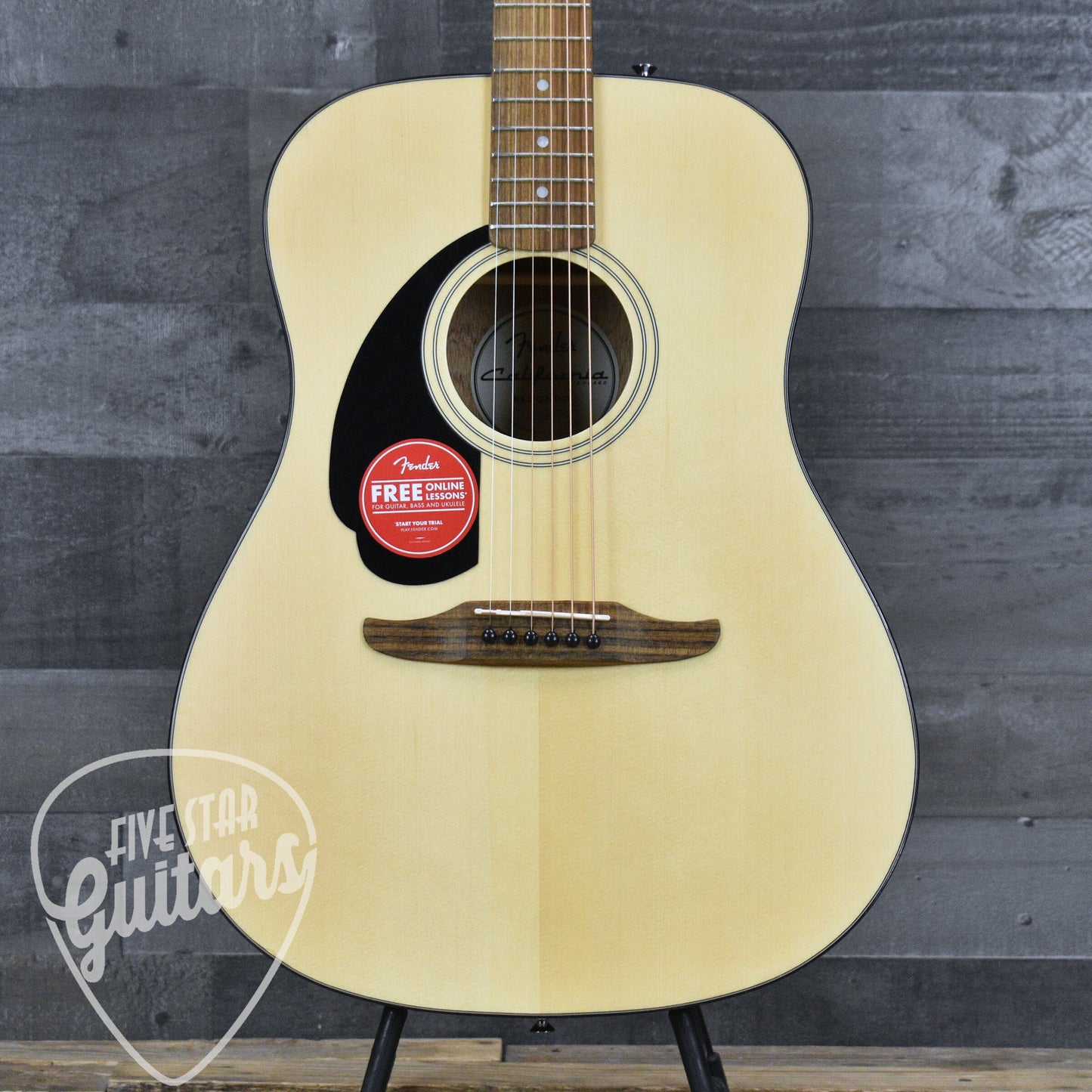 Fender California Standard Redondo Left-Handed Spruce Top Black Pickguard - Natural