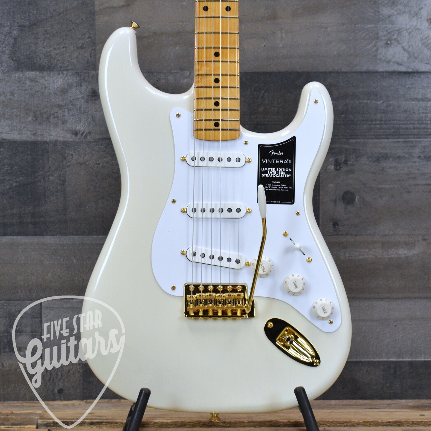 Fender Limited Edition Vintera III Late 50s Stratocaster - Maple Fingerboard- White Blonde with Bag