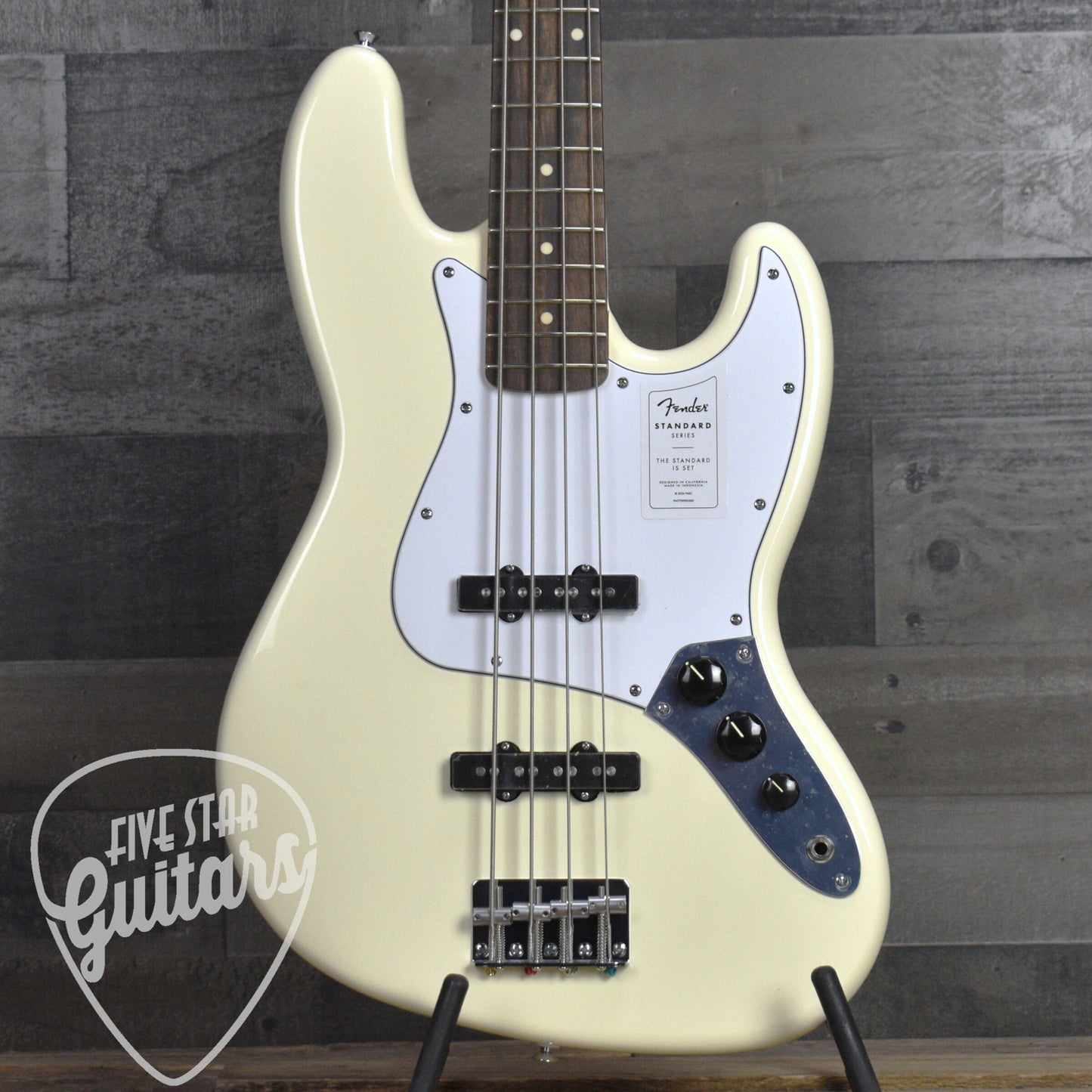 Fender Standard Jazz Bass Laurel Fingerboard - Olympic White