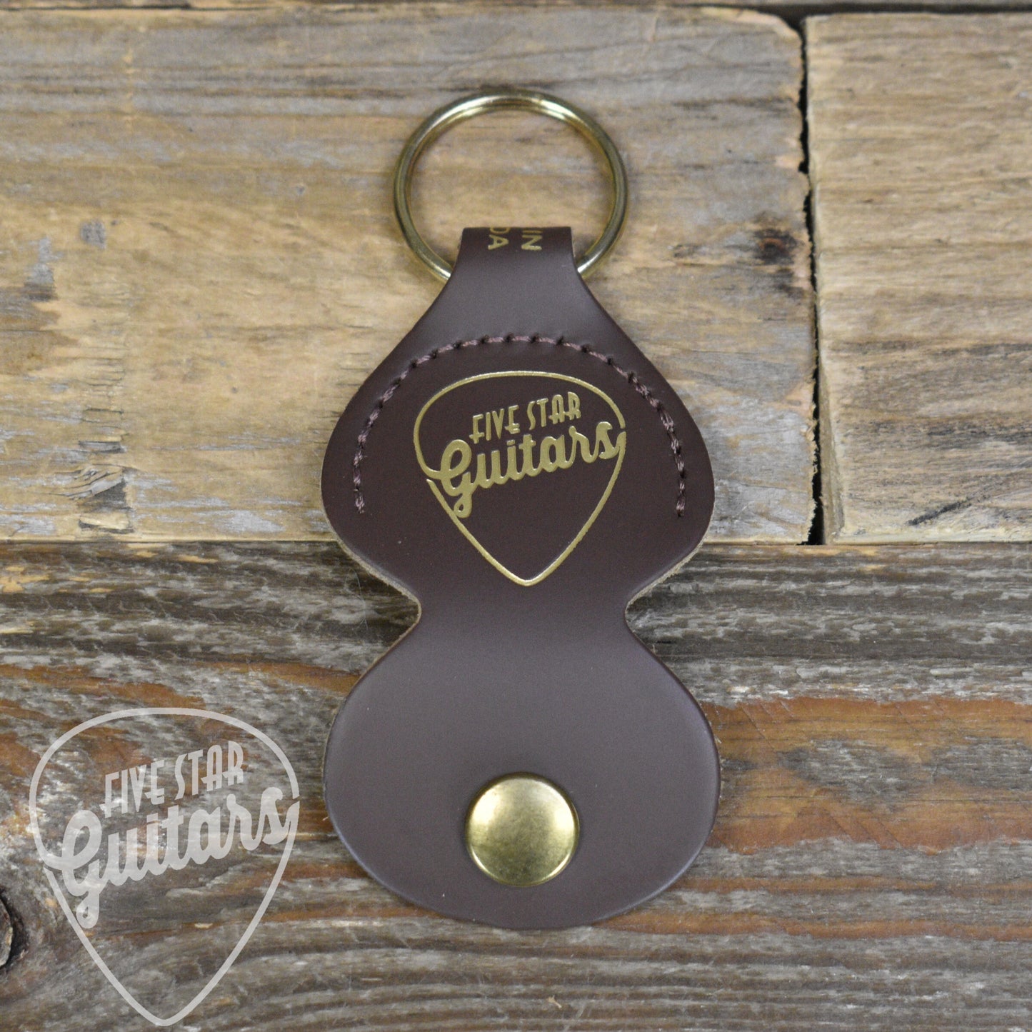 Five Star Guitars Leather Key Chain Pick Holder