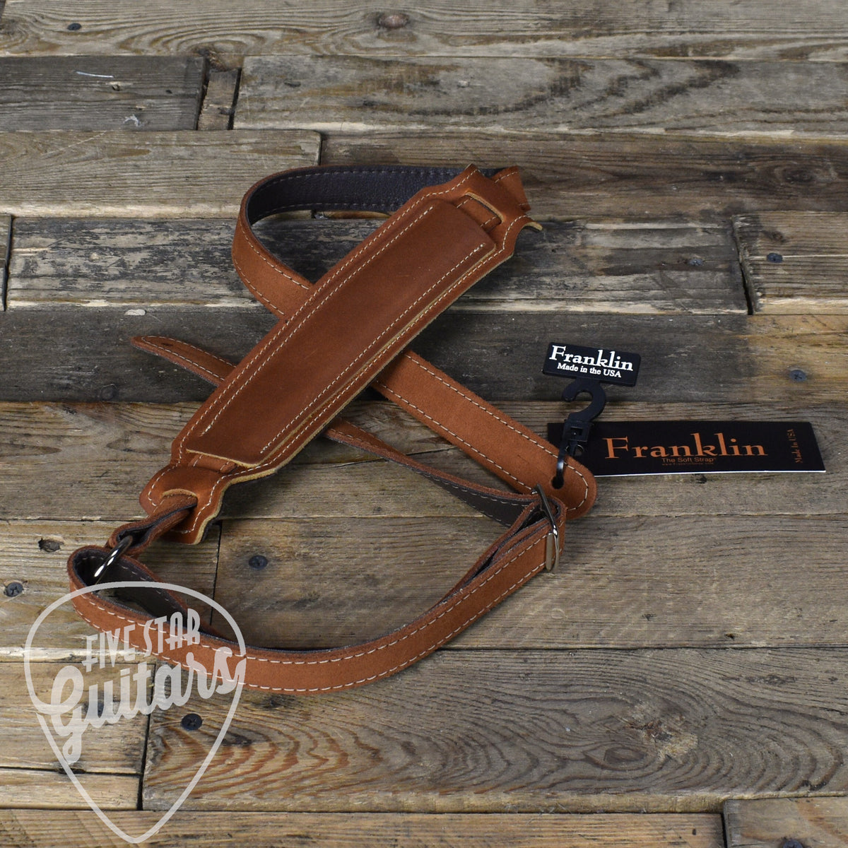 Franklin 2.5" Vintage Guitar Strap - Cognac