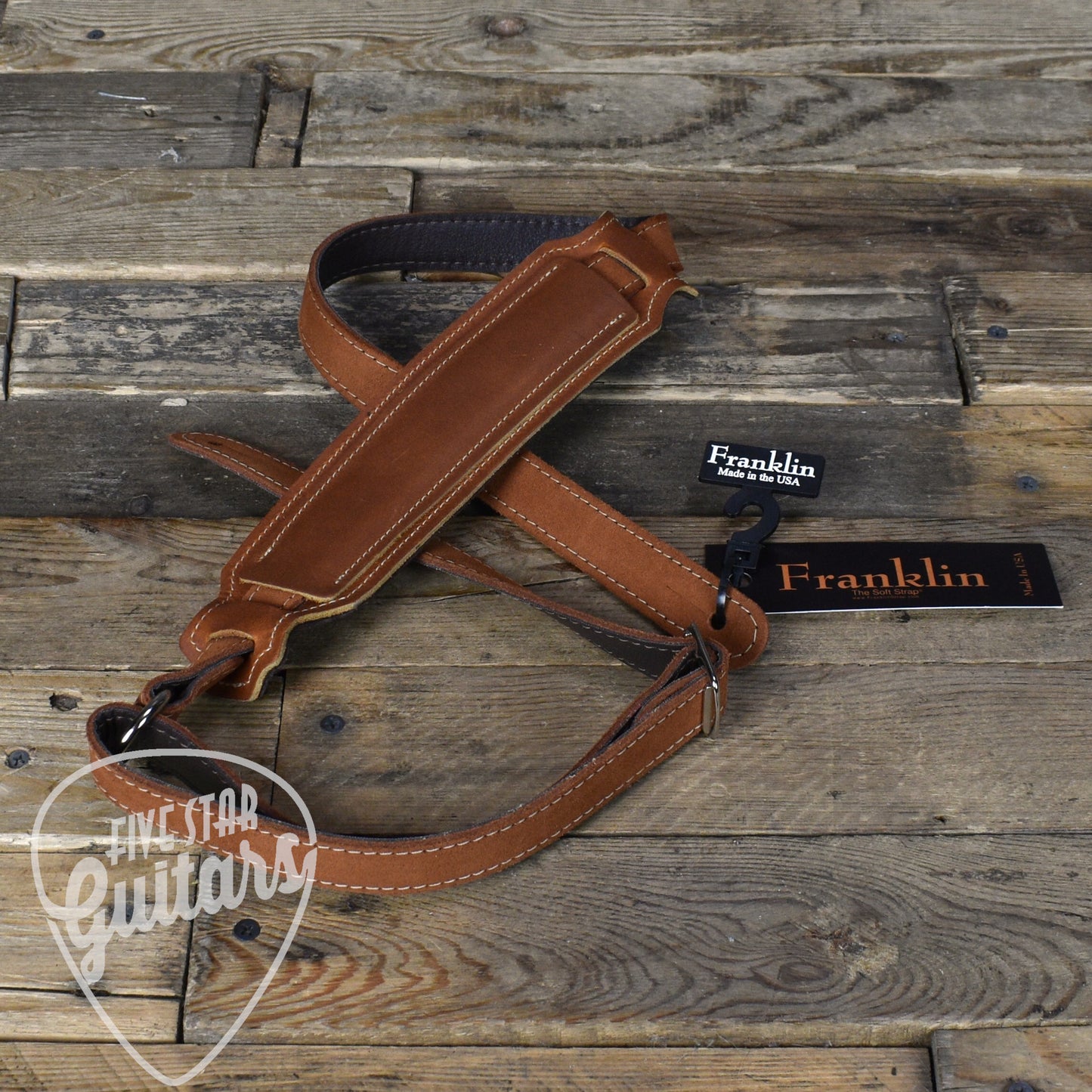 Franklin 2.5" Vintage Guitar Strap - Cognac