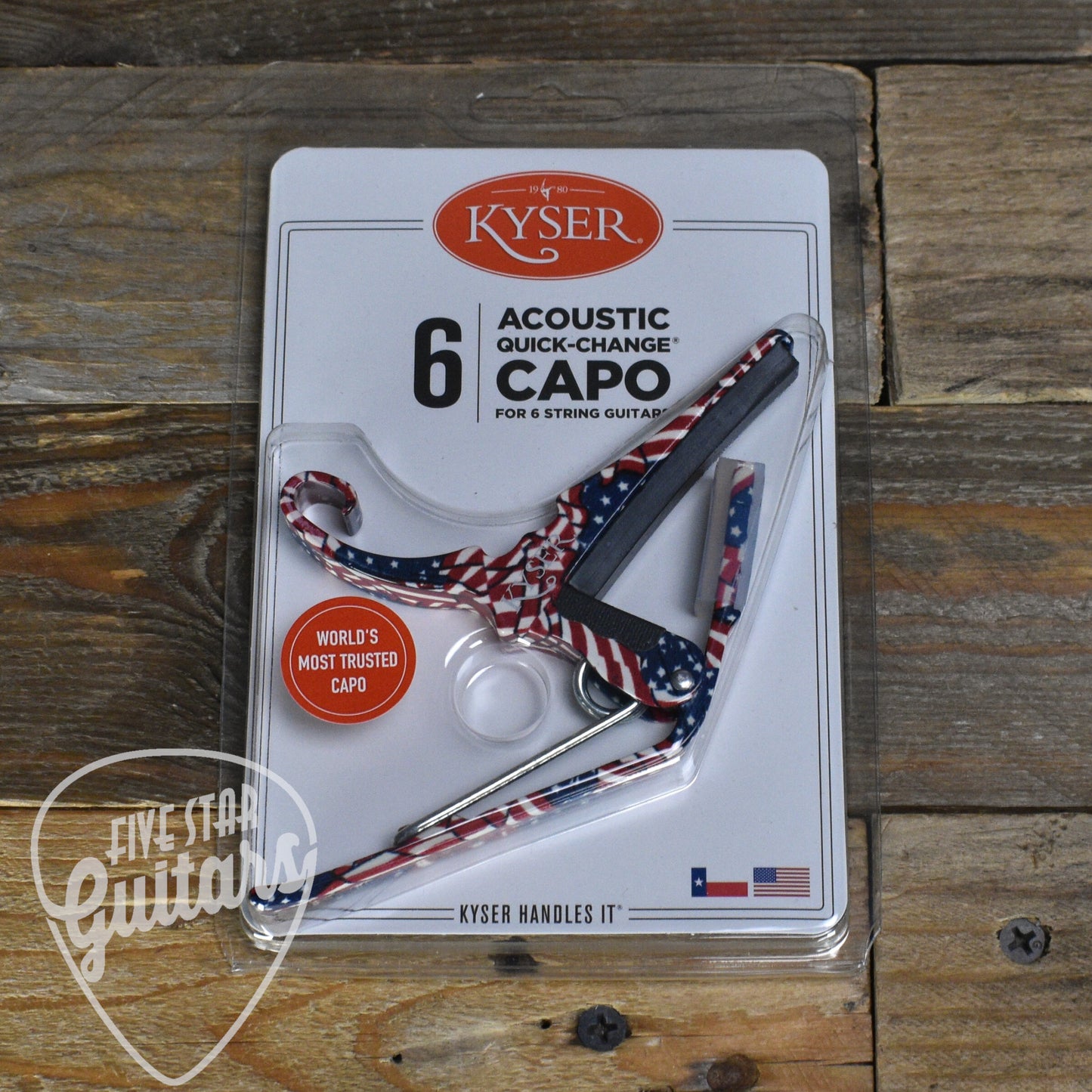 Kyser Quick Change Guitar Capo - Freedom Flag - KG6FA