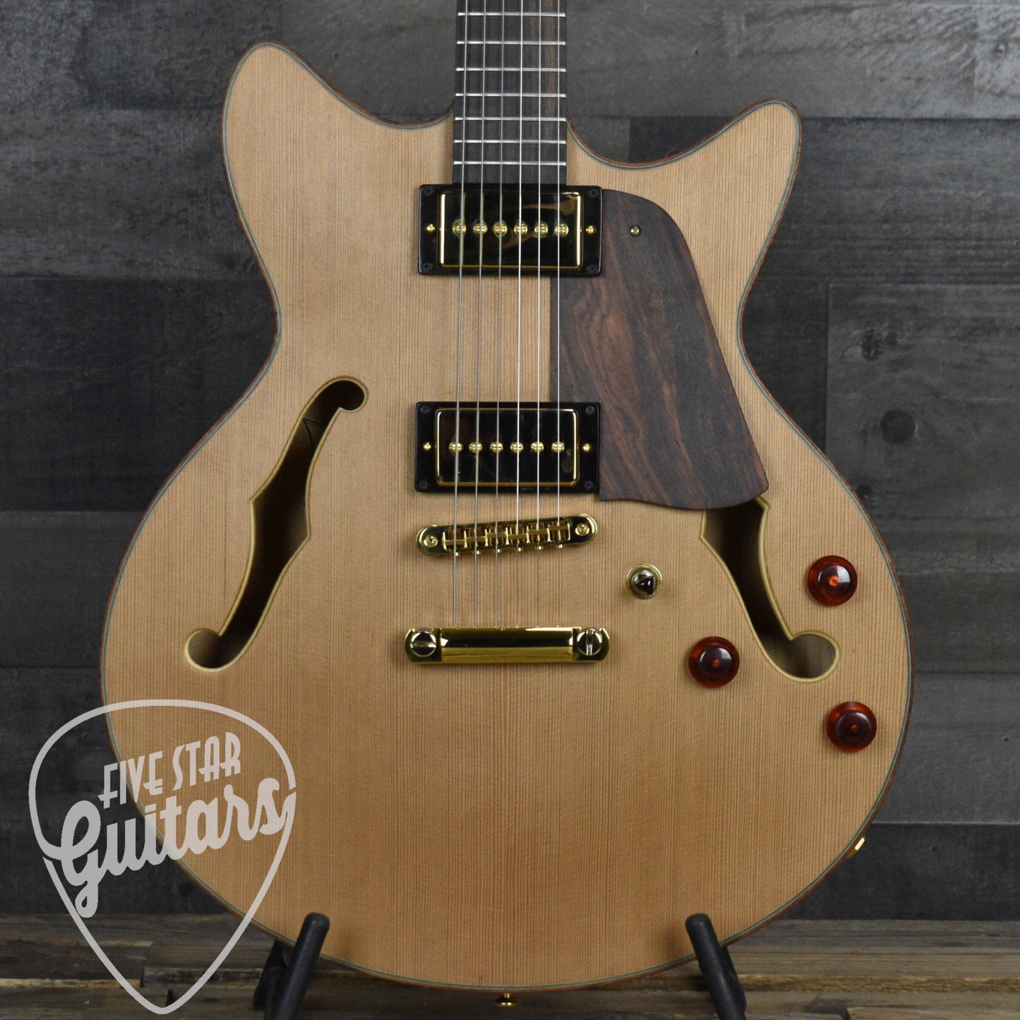 Lambdin Morello Coastal Semi-Hollow Archtop - Western Red Cedar with Hard Shell Case