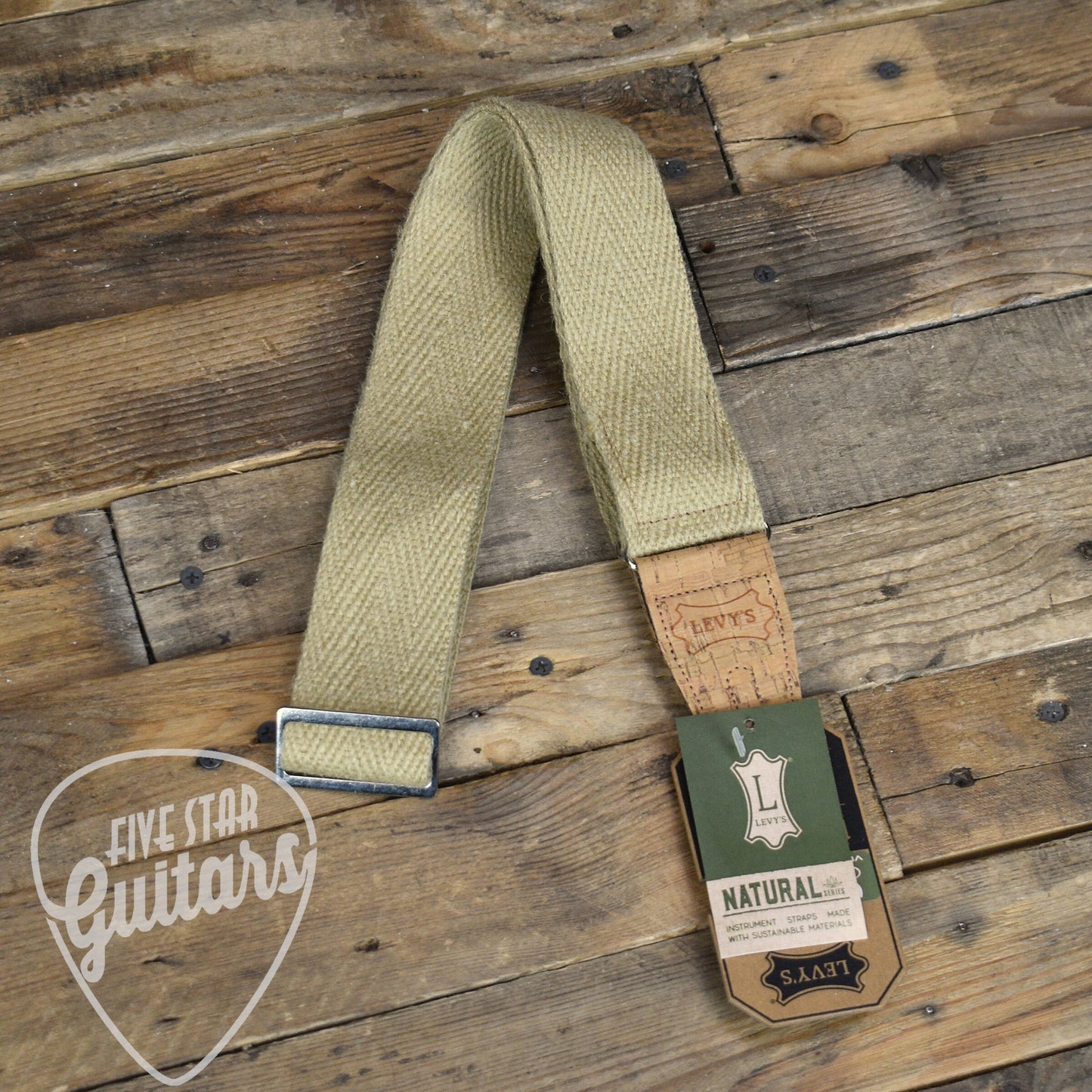Levy's 2" Hemp Webbing Guitar Strap - Natural