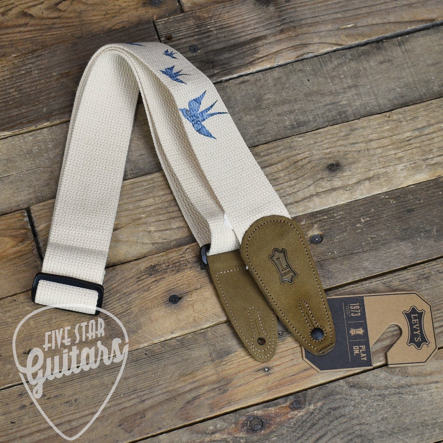 Levy's 2" Nature Cotton Series Guitar Strap - Blue Bird