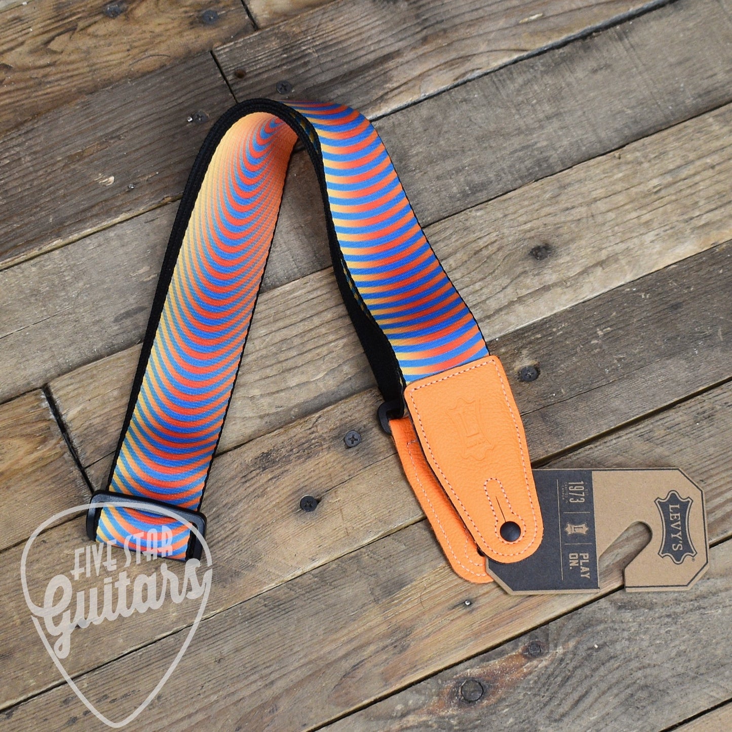 Levy's 2" Optical Illusion Series Strap - Orange Sonic Boom