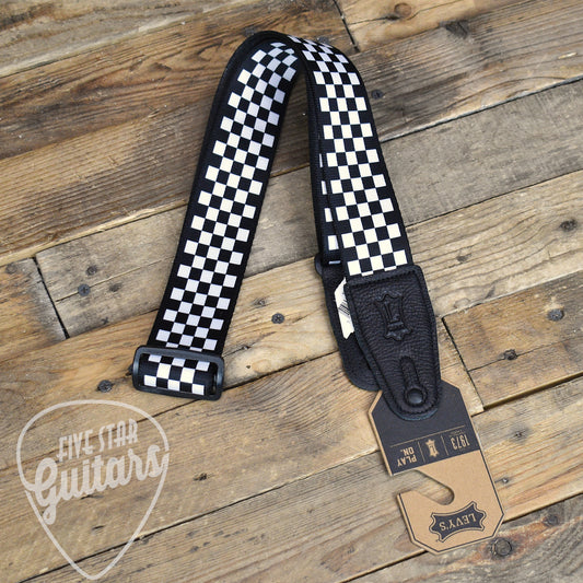 Levy's Graphic Waves Series Guitar Strap - Checkerboard