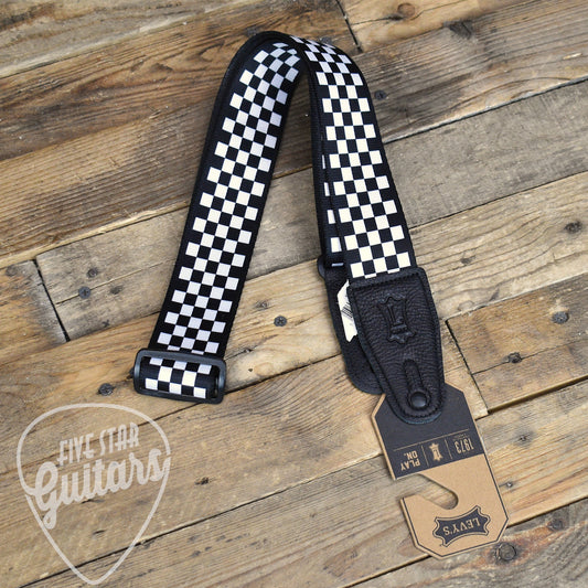 Levy's Graphic Waves Series Guitar Strap - Checkerboard