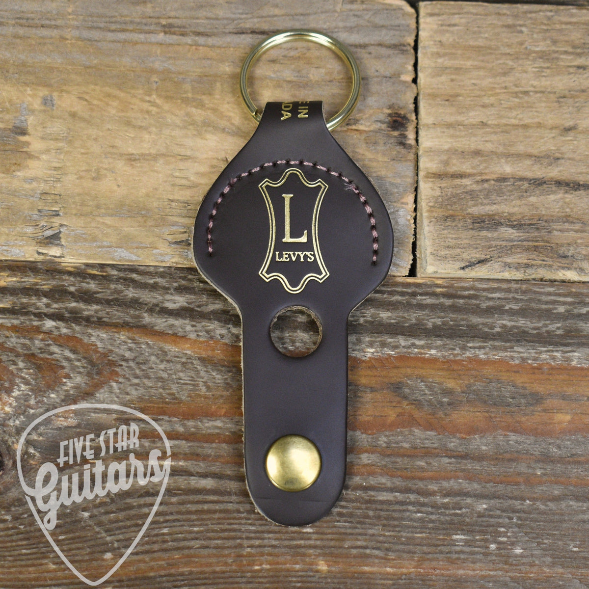 Levy's Leather Pick and Drum Key Holder Keychain
