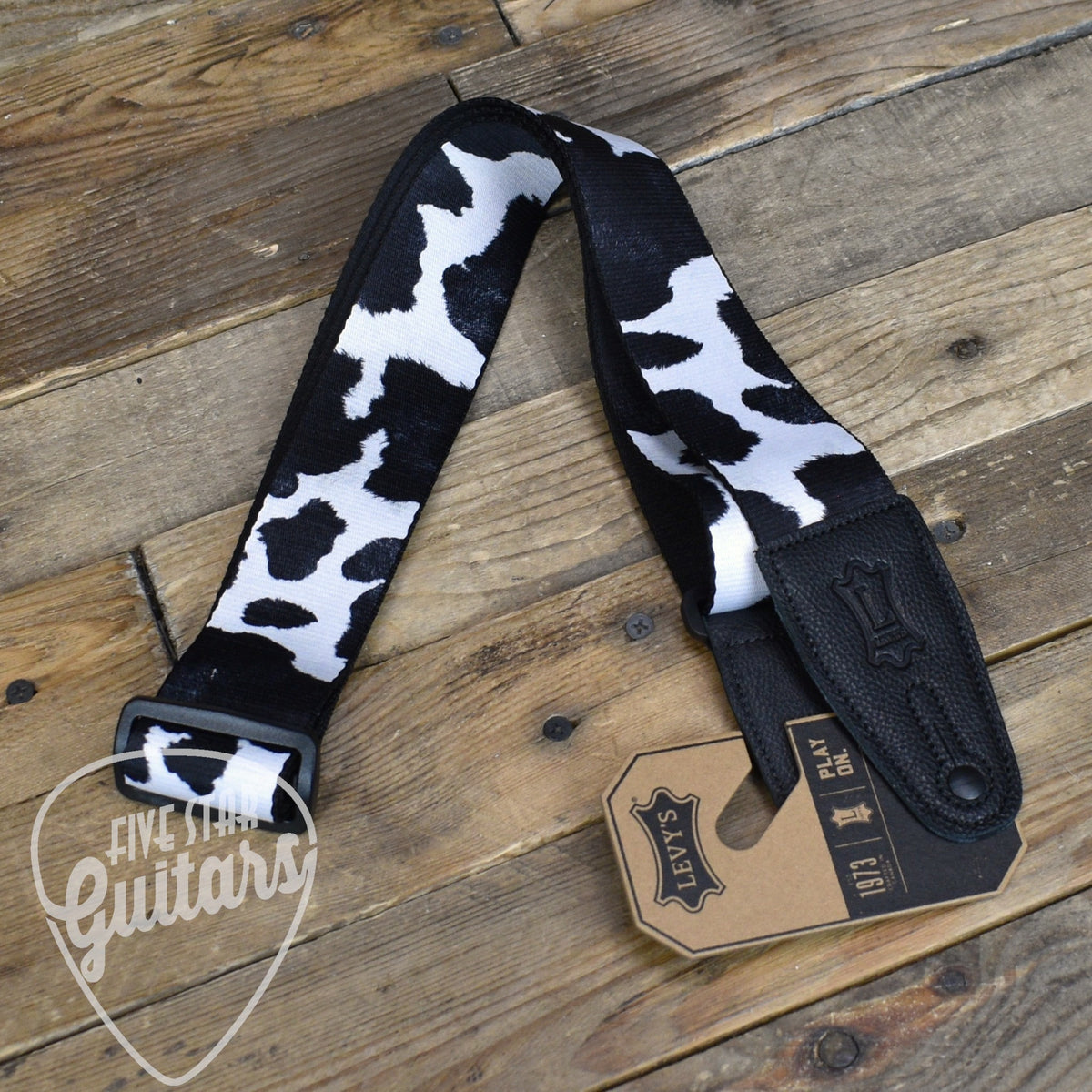 Levy's Untamed Animal Print Series Strap - Black and White Cow