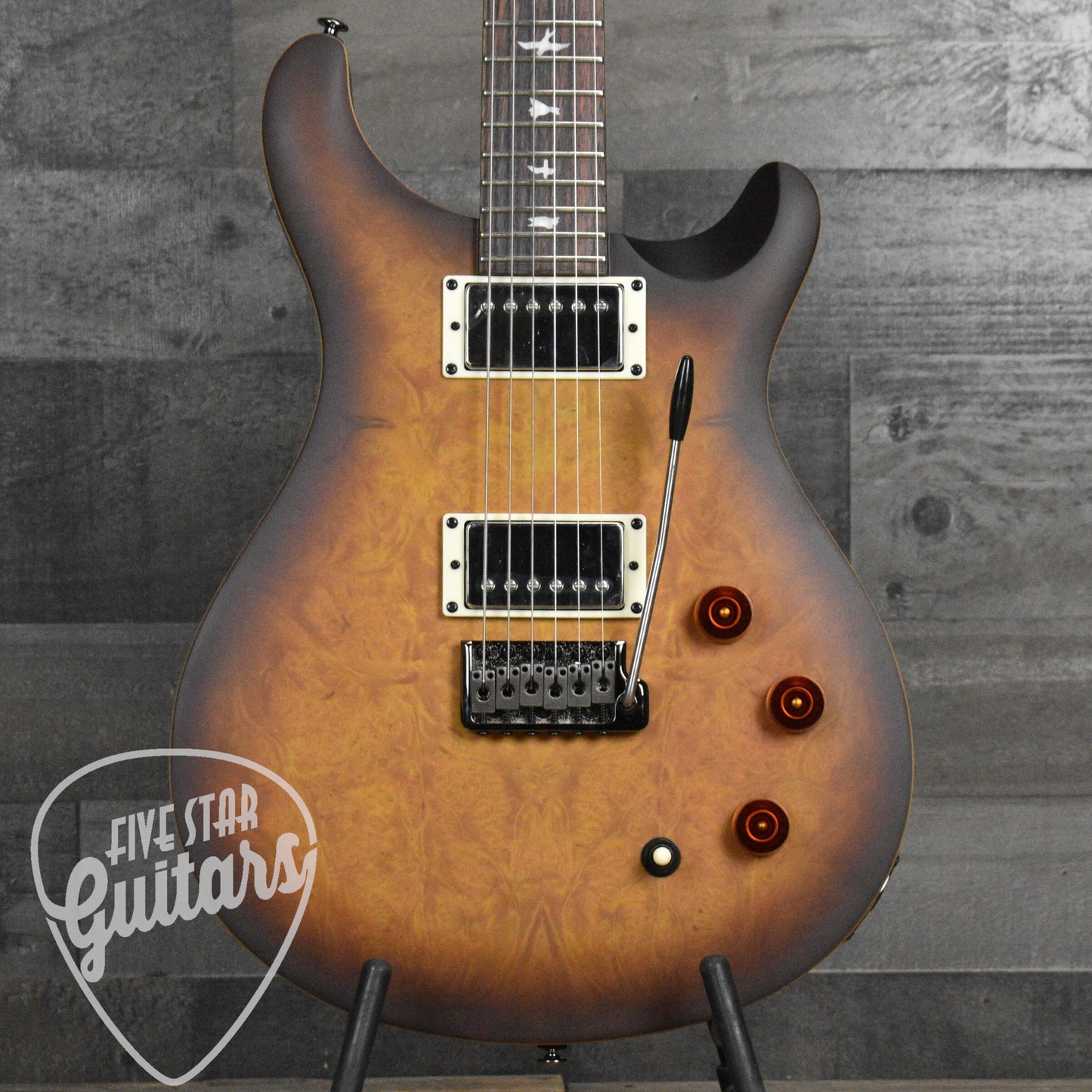 PRS SE DGT Exotic Laurel Burl - McCarty Tobacco Burst with Gig Bag