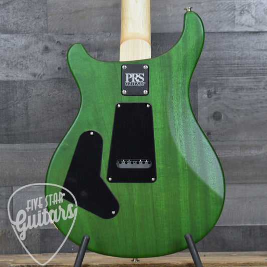 PRS Wood Library CE-24 Satin Quilt Top - Faded Gray Black Green Burst with Gigbag