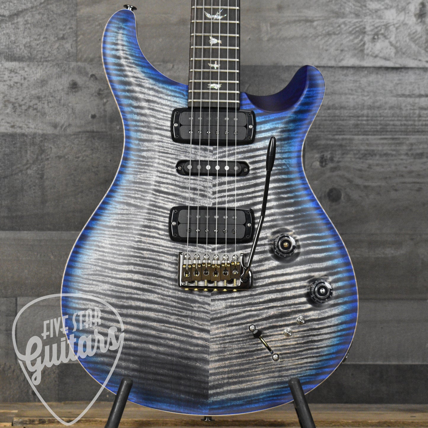 Paul Reed Smith Modern Eagle V - Wood Library - Charcoal Blue with Brazilian Rosewood Fretboard and Hard Shell Case