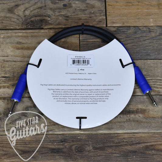 Pig Hog Speaker Cable 3'