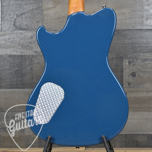 Powers Electric A-Type FF42 Cam Tail - Two Tone Larkspur/Oslo Blue with with Custom Leather Soft Shell Case