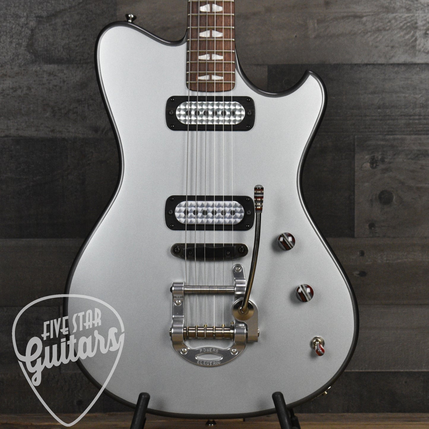Powers Electric A Type - Two Tone Dolomite/London Grey - CamTail with Powers Electric Gigbag