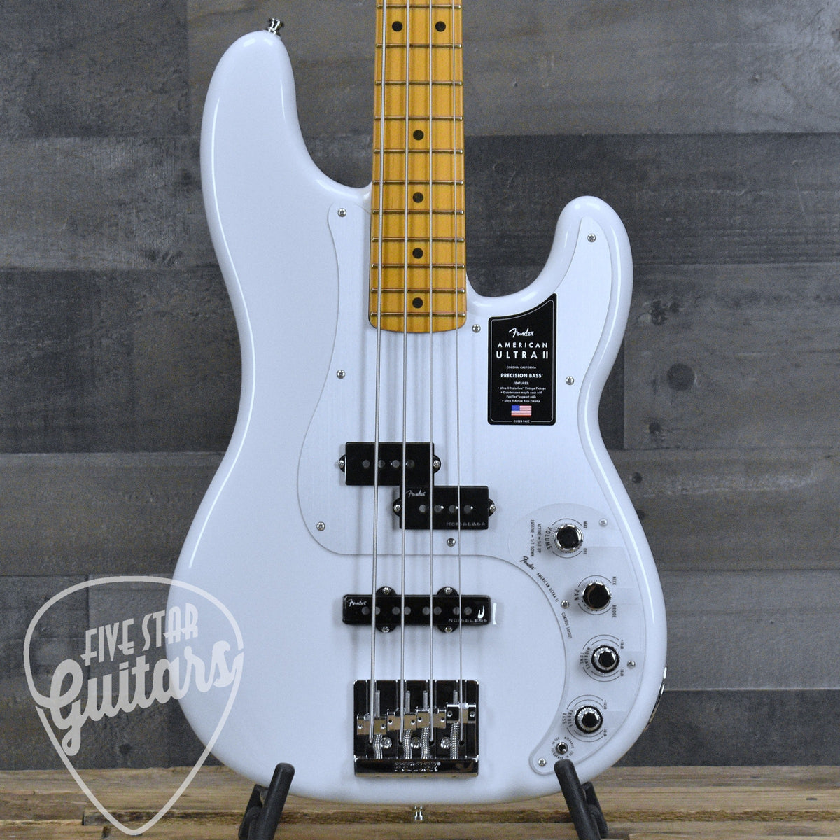 Pre-Owned Fender American Ultra II Precision Bass - Avalanche with Hardshell Case