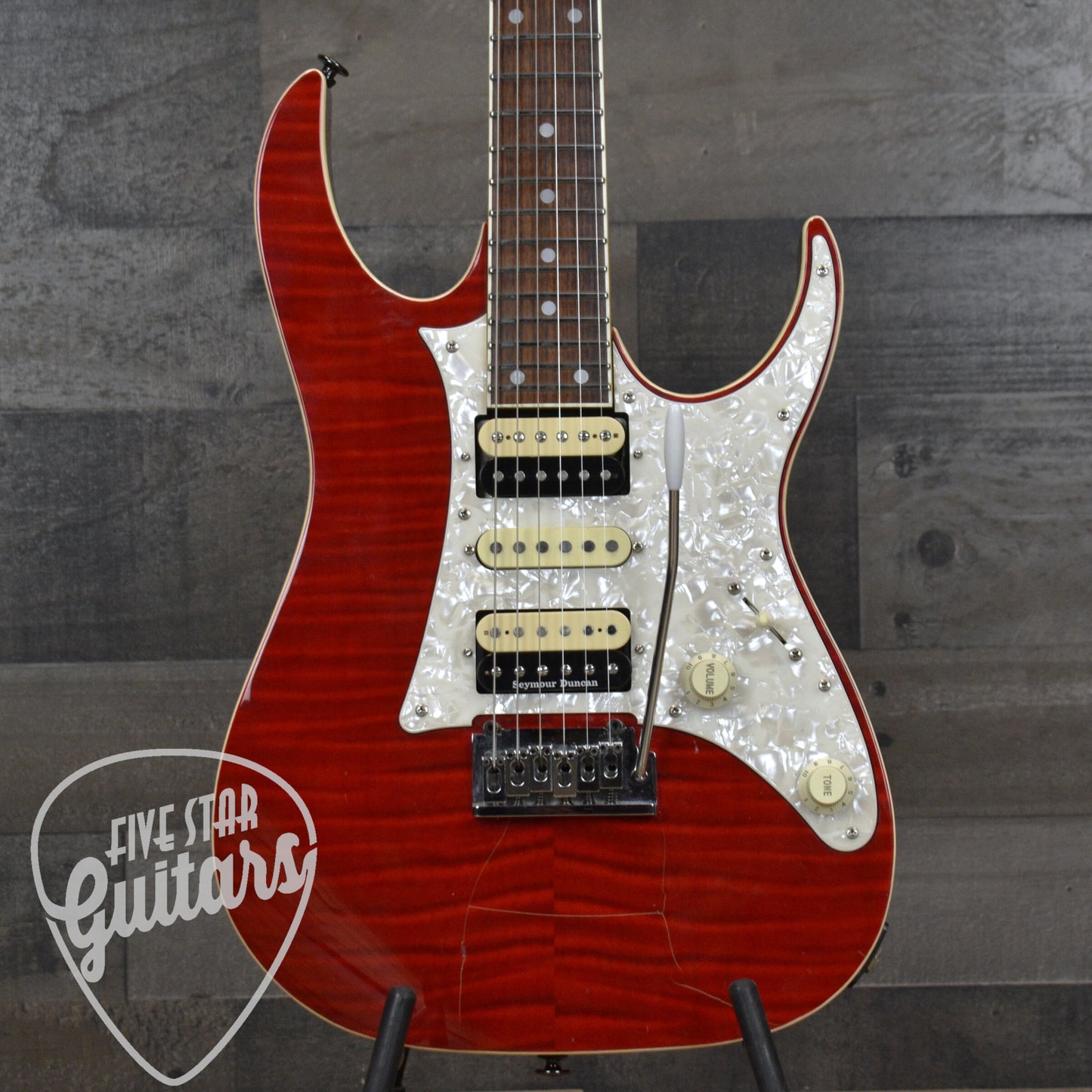 Pre-Owned Ibanez RT650GF - Transparent Red with Hardshell case