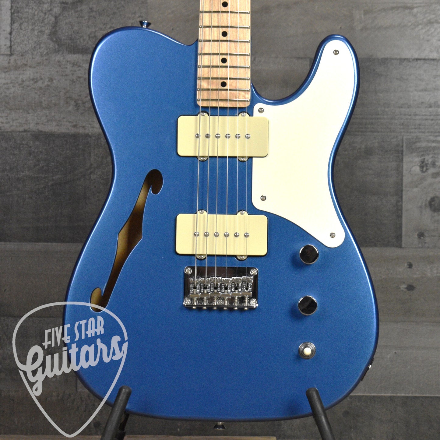 Pre-Owned Squier Paranormal Cabronita Telecaster Thinline - Lake Placid Blue with Hard Shell Case