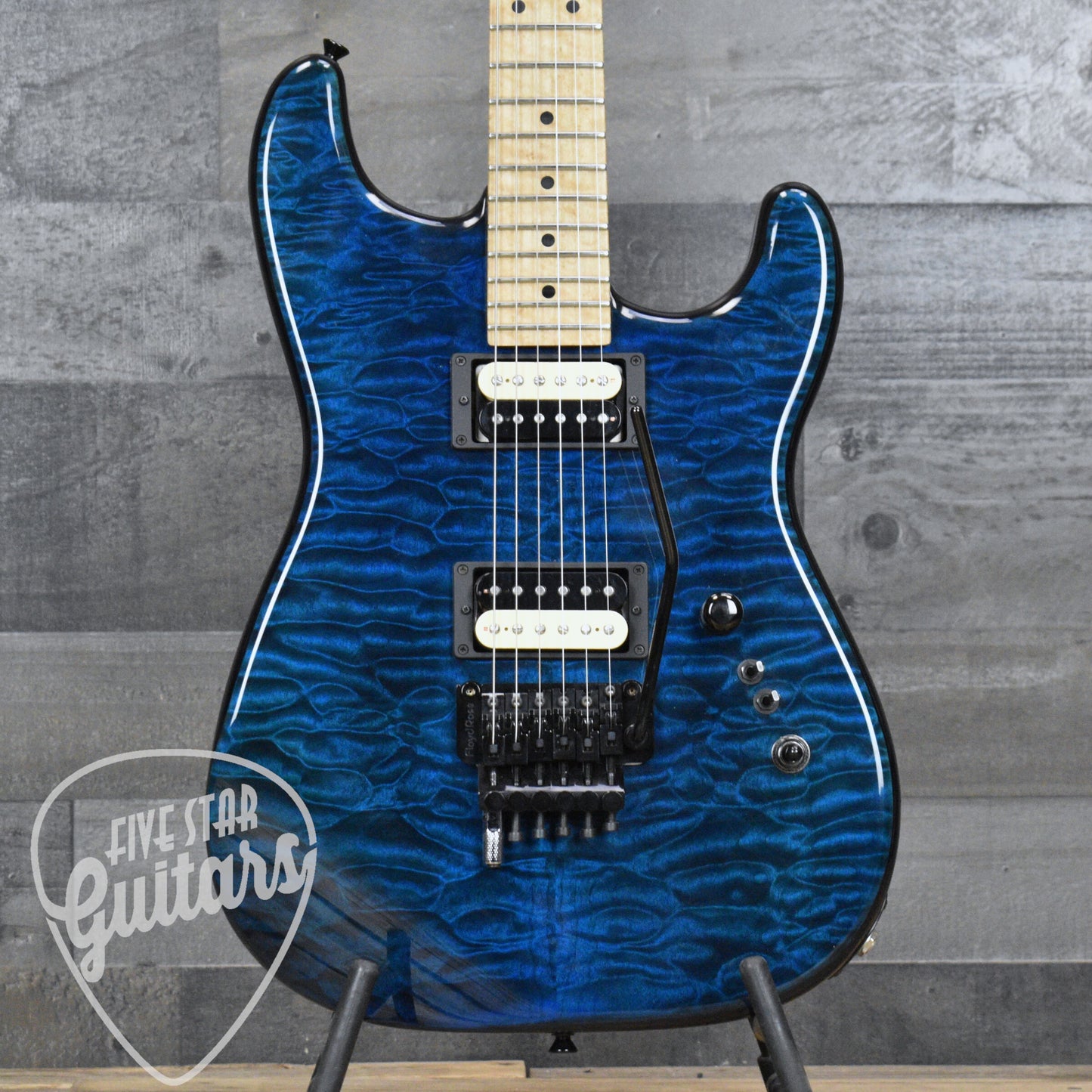 Pre-Owned Wayne Guitars Exotic Rock Legend #347 - Blue with Hardshell Case