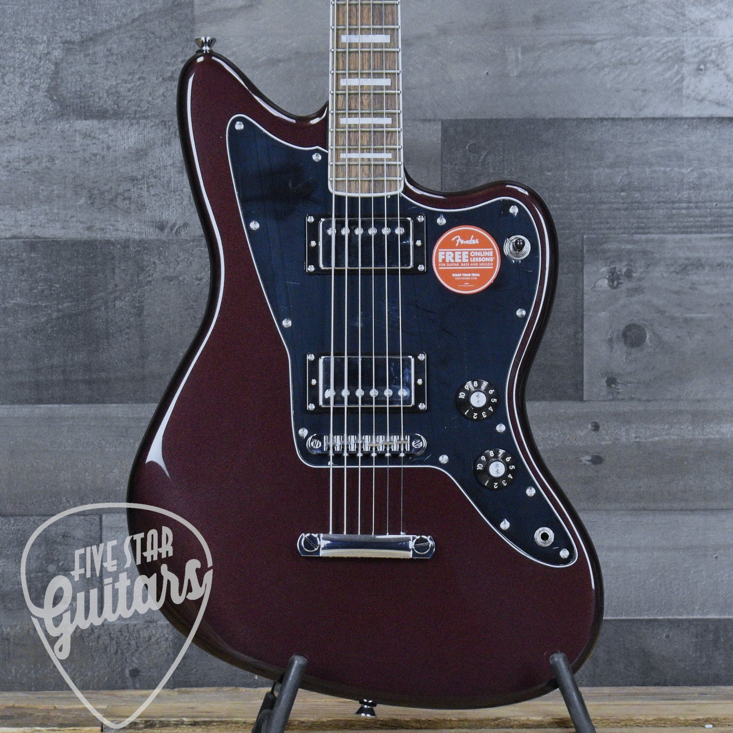Squier Paranormal Baritone Jazzmaster HH - Oxblood