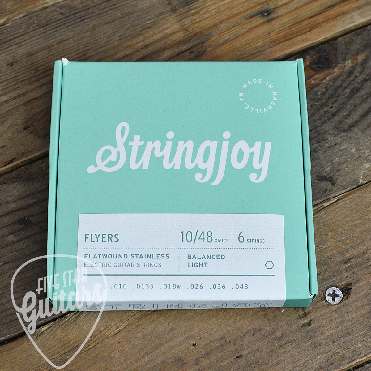 Stringjoy Flyers 10-48 Balanced Light Gauge - Flatwound Stainless Electric Guitar Strings