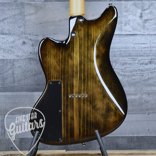 Tom Anderson Raven Shorty - Rustic Brown Edge Burst with Gigbag