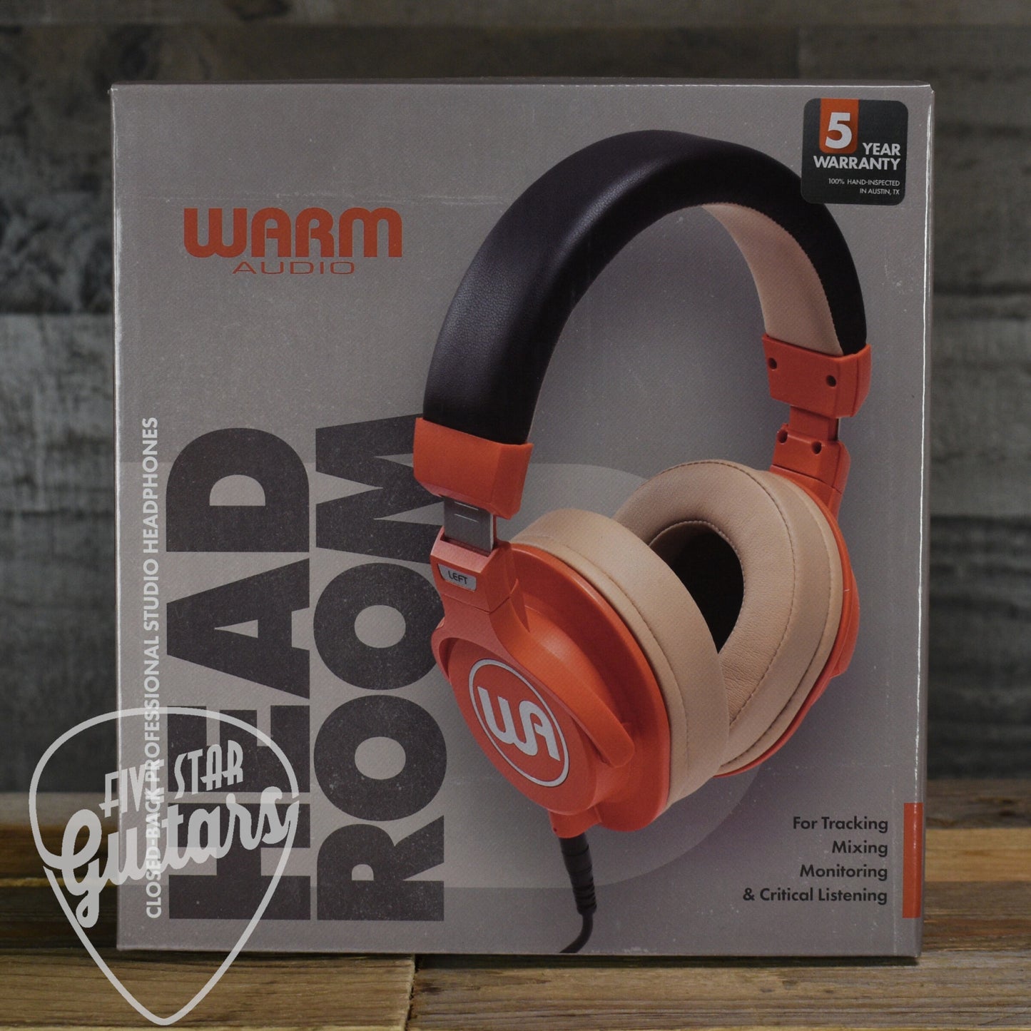 Warm Audio HeadRoom Closed-Back Professional Studio Headphones - Orange with Carrying Case