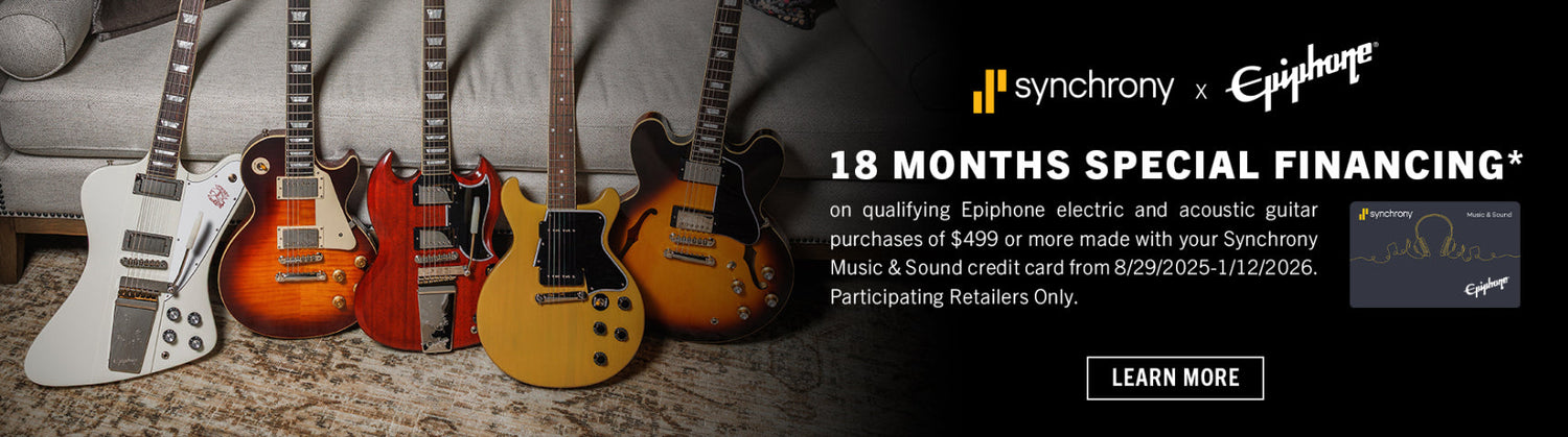 Epiphone Guitars Limited time Special Financing with Synchrony