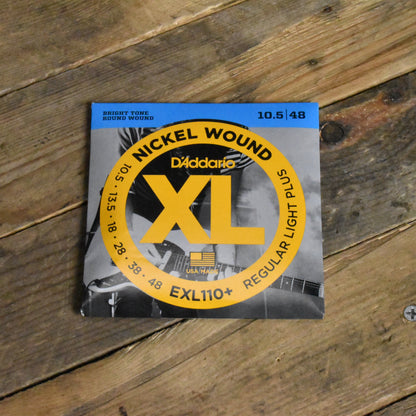 D'Addario EXL110+ Nickel Round Wound Electric Guitar Strings 10.5-48