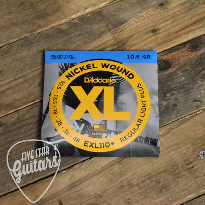 D'Addario EXL110+ Nickel Round Wound Electric Guitar Strings 10.5-48