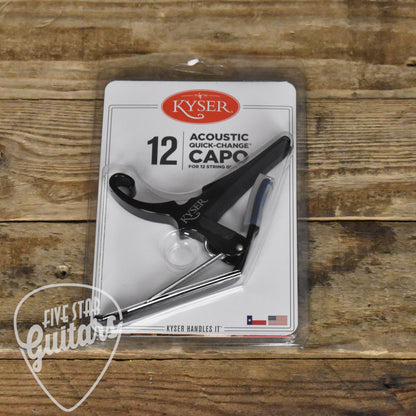 Kyser Quick Change 12-String Guitar Capo - Black - KG12B