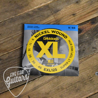 D'Addario EXL125 Nickel Electric Guitar Strings Hybrid Gauge 09-46