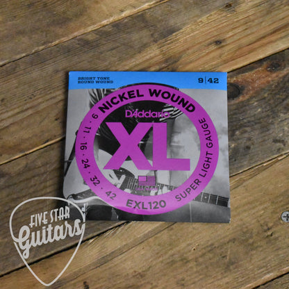 D'Addario EXL120 Nickel Wound Electric Guitar Strings Super Light 09-42