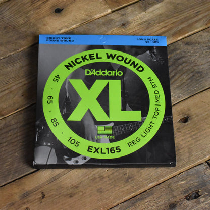 D'Addario EXL165 Nickel Wound Electric Bass Strings Long Scale 45-105