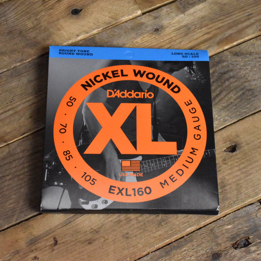 D'Addario EXL160 Nickel Wound Electric Bass Strings - Long Scale 50-105