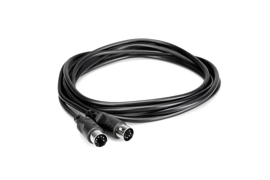 Hosa MIDI Cable Straight 5-Pin DIN to Same - 5ft - MID-305BK