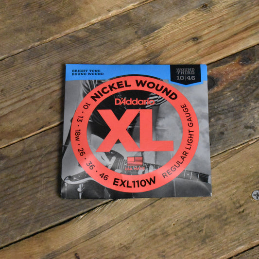 D'Addario EXL110W Nickel Wound Electric Guitar Strings 10-46