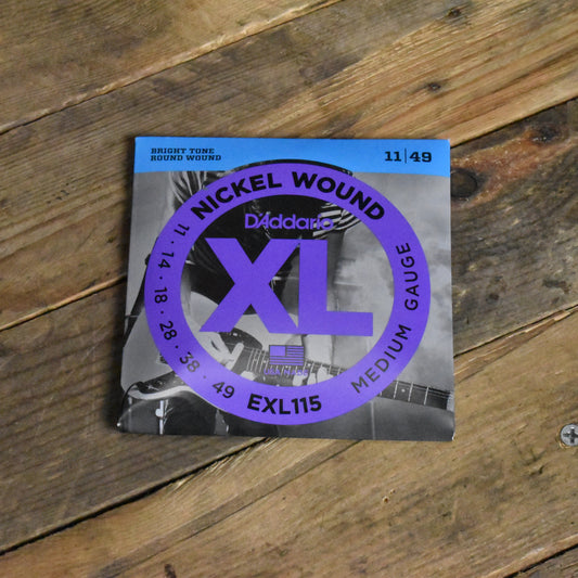 D'Addario EXL115 Nickel Wound Electric Guitar Strings 11-49