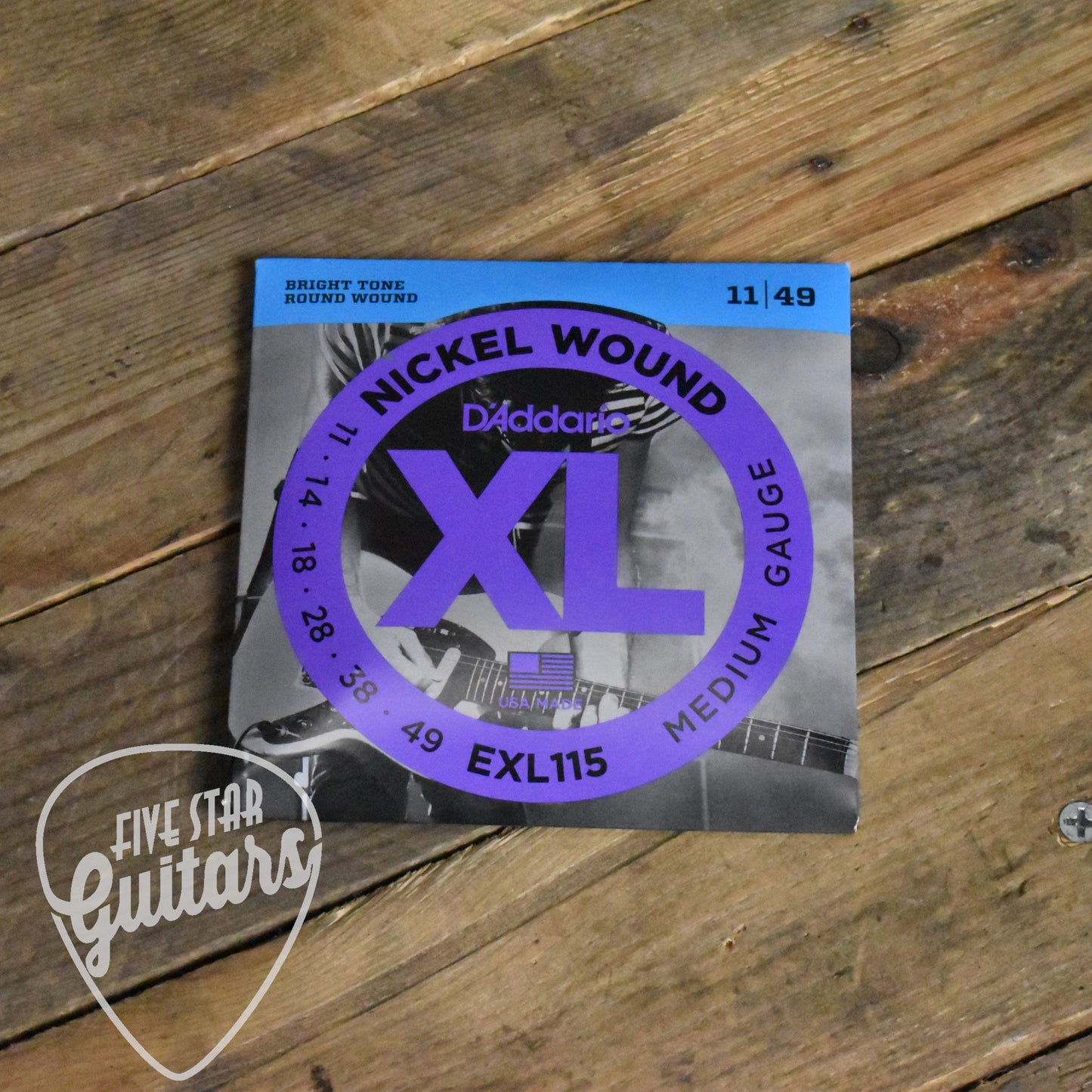 D'Addario EXL115 Nickel Wound Electric Guitar Strings 11-49