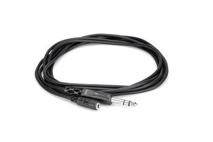 Hosa Headphone Adapter Cable 3.5 mm TRS to 1/4" TRS - 25ft - MHE-325