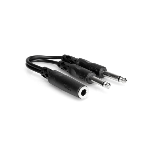 Hosa Y Cable 1/4" TSF to Dual 1/4" TS - YPP-106