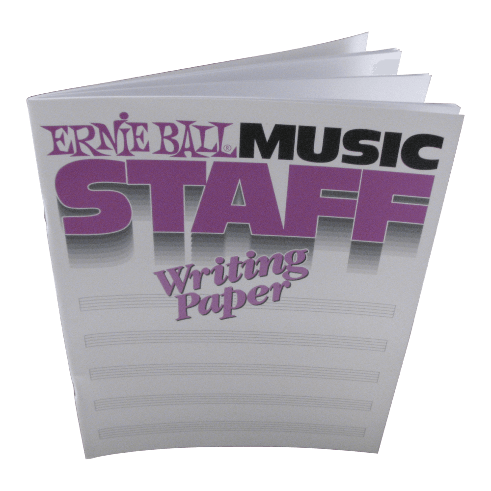 Ernie Ball Music Staff Writing Paper