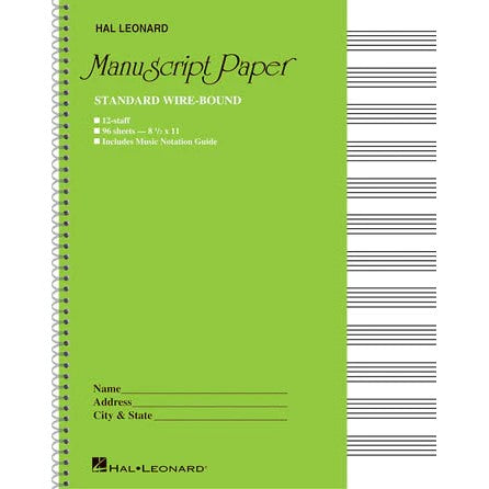 Hal Leonard Manuscript Paper